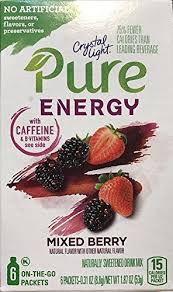 Crystal Light Pure Energy Mixed Berry Drink Mix 6 On The Https Www Amazon Com Dp B06xcf8bpv Ref Cm Sw R Pi D Berry Drinks Mixed Drinks Crystal Light Pure