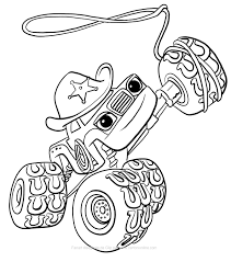 You might also be interested in coloring pages from monster truck category. Blaze And The Monster Machine Coloring Pages Coloring Home