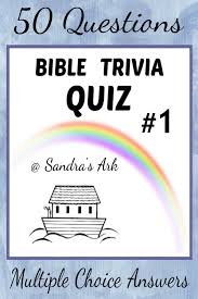 Pixie dust, magic mirrors, and genies are all considered forms of cheating and will disqualify your score on this test! Sandra S Ark 50 Bible Trivia Quiz Questions 1 Need Help
