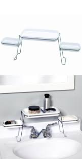 Small Spaces Over The Faucet Shelf Clever Organizer Product Design Small Space Hacks Small Space Living Small Spaces