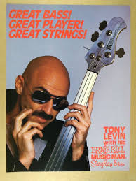 1988 Ernie Ball Music Man Stingray Bass Guitar Tony Levin photo vintage  print Ad