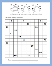 Free Winter 120 Number Chart Fill In Math Resources