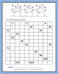 free winter 120 number chart fill in 100th day