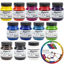 Jacquard Textile Color 12 Assorted Pigments Fabric Ink