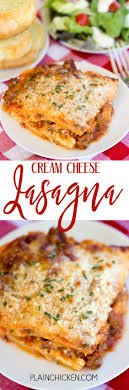 Cream Cheese Lasagna Amazing This Lasagna Is The Best The Cream Cheese Filling Makes The Casserole Everyone Loved The Ad Food Cream Cheese Lasagna Recipes
