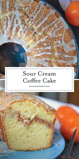 Sour Cream Coffee Cake Is An Easy Coffee Cake Recipe With A Streusel Ribbon And Crumb Toppi Coffee Cake Recipes Easy Sour Cream Coffee Cake Coffee Cake Recipes