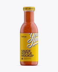 All free mockups include smart objects for easy edit. Chili Sauce Glass Bottle Mockup In Bottle Mockups On Yellow Images Object Mockups