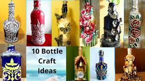 Maybe you would like to learn more about one of these? 10 Bottle Craft Ideas Upcycling Glass Bottles Home Decoration Bottle Crafts Sikha Crafts Youtube
