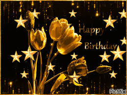 We have a large collection of beautiful gifs to say happy birthday to her. Golden Star Rose Animated Image Happy Birthday Birthday Quotes Birthday Gifs Birthday Imag Birthday Gif Images Happy Birthday Rose Happy Birthday Celebration