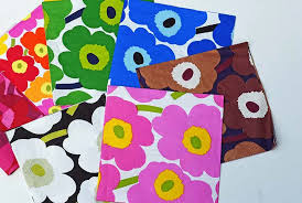 Marimekko's 'unikko' print in raspberry. How To Make Marimekko Diy Flower Pillows Pillar Box Blue
