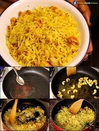 Kaju Rice Cashew Rice Recipe Step By Step Pictures Indian Rice Recipes Recipe Steps Cooking Recipes