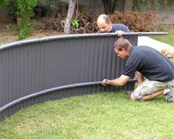 in ground trampoline, backyard