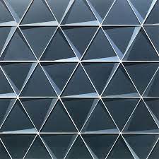 Zip connection 2'' matte black triangle mosaic tile kitchen wall decor these pictures of this page are about:triangle mosaic. Remington Midnight Triangles Glass Mosaic Tile Tilebar Com