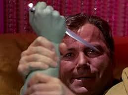 Image result for captain kirk throws finger