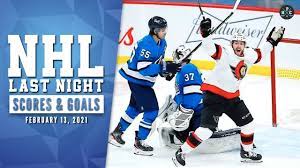 Get live nhl scoring updates, postgame box scores and nhl game recaps. Nhl Last Night All 54 Goals And Nhl Scores Of February 13 2021 Youtube