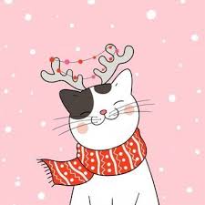 draw cat with word be happy day for christmas vector premium download sevimli cizimler cizimler tuval sanati