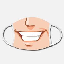 Cartoon Smirk Face Masks Spreadshirt This joker was never referred to by name in batman beyond. cartoon smirk face mask white