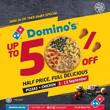 Domino S Pizza Pizzas Chicken Up To 50 Off Promotion From 1 September 2020 Until 13 September 2020 Dominos Pizza Pizzas Food Menu