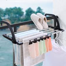 Hang up to 10 kg of laundry and lift the clothes drying rack effortlessly, reduces laundry weight to the minimum. Amazon Com Candumy Portable Clothes Drying Rack For Balcony Windowsill Folding Towel Rack Indoor Outdoor Retractable Laundry Rack With Sock Clips Home Kitchen
