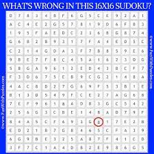 Mistaking Finding Jumbo 16x16 Sudoku Puzzle For Adults