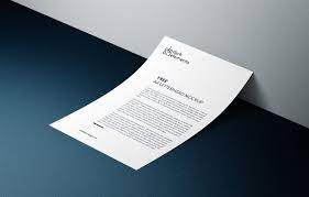 Download Dark Elements A4 Letterhead Mockup Mockups Design Com Pinterest
