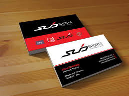 Sports schedule magnets are the perfect option to keep your clients stay on top of all the upcoming games. Modern Upmarket Business Business Card Design For Sub Sports By Creations Box 2015 Design 13020345
