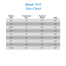 Blank Nyc Jeans Size Chart The Best Style Jeans