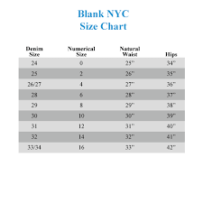 blank nyc jeans size chart the best style jeans