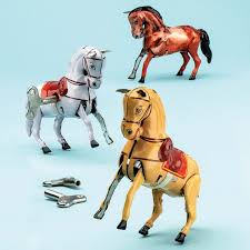 Set Of 3 Bucking Horse Windup Toys Horses Crouching Tiger Horse Lover