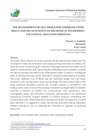 Maybe you would like to learn more about one of these? Calameo The Development Of Collaboration Communication Skills And Metacognitive Of Mechanical Engineering Vocational Education Program