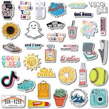 Black and white aesthetic large sticker pack for your crafting needs! Cute Vsco Girl Aesthetic Stickers For Hydro Flask Laptops 35 Pack Uniquely Designed Vinyl Water Bottle Stickers For Girls Teens Trendy Aesthetic Stickers Toys Games