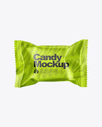 Metallic Candy Pack Mockup In Packaging Mockups On Yellow Images Object Mockups