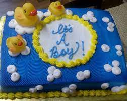 Rubber Ducks Babyshower Cake If It S A Boy Baby Shower Cakes Baby Shower Sheet Cakes Rubber Ducky Baby Shower