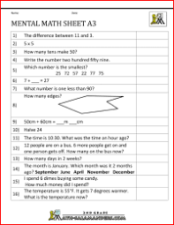 Jul 28, 2021 · a comprehensive database of more than 26 3rd grade math quizzes online, test your knowledge with 3rd grade math quiz questions. 2nd Grade Mental Math Worksheets