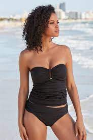 Gold Hardware Strapless Tankini Strapless Tankini Tankini Stylish Swimsuits