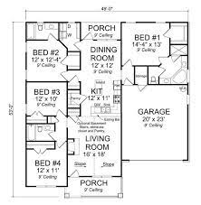 We carry a variety of plans in the 1600 and 1700 square foot range in just about any style you can imagine. House Plan 4848 00014 Bungalow Plan 1 694 Square Feet 4 Bedrooms 3 Bathrooms Craftsman Style House Plans Bedroom House Plans Monster House Plans