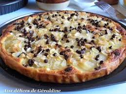 Tarte Aux Poires Amande Et Pepites De Chocolat En 2020 Tarte Aux Poires Tarte Poire Amande Recette Tarte Poire
