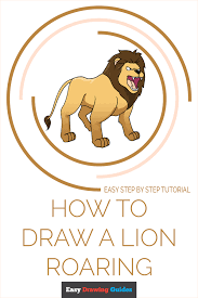 Close the top with wavy lines and draw a triangular nose in the middle of the head. How To Draw A Lion Roaring Really Easy Drawing Tutorial