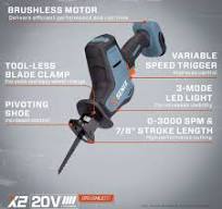 X2 20V Max* 7/8" Cordless Reciprocating Saw, Brushless (2.0 Ah Battery &  Charger Included)