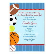 All Star Sport Baby Shower Invitation Zazzle Com Sports Baby Shower Invitations Sports Baby Shower Baby Shower Invitations
