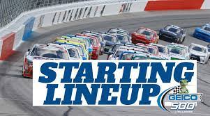 Nas.cr/youtube visit nascar.com for the latest news: Nascar Starting Lineup For Sunday S Geico 500 At Talladega Superspeedway