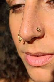 Surya 14k Gold Silver Indian Nose Stud Cartilage End Medusa End Tragus End Threadless End Push Pop End Jewelry Tribal Nose Stud Nose Stud Nose Jewelry Nose Piercing Jewelry