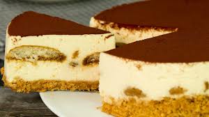 Eine springform (ø 26 cm) mit backpapier auslegen. Tiramisu Kasekuchen Ohne Backen Die Perfekte Kombination Schmackhaft Tv Youtube