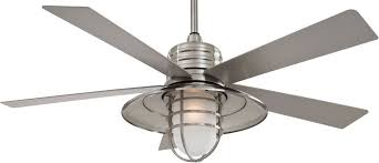Minka Aire Rainman Ceiling Fan In Brushed Nickel Wet Found Www Farreys Com With Images Ceiling Fan Outdoor Ceiling Fans Brushed Nickel Ceiling Fan