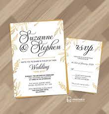 Diy Your Own Beautiful Wedding Invitations With Our Free Pdf Template Wedding Invitation Templates Wedding Invitations Leaves Diy Wedding Invitations Templates