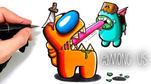 This asymmetric, cartoony multiplayer game has one team, the crewmates, going about their you can lose among us if the crewmates complete their tasks; Tuto Dessin Among Us Imposteur Coloration Youtube