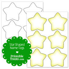 Printable Star Shaped Name Tags Shape Names Printable Star Shapes Preschool