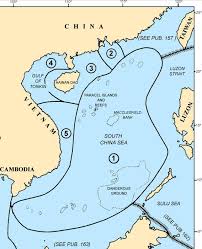 But two dashes were removed in the early 1950s to bypass the gulf of tonkin as a gesture to communist comrades in north vietnam. Dangerous Ground South China Sea Wikipedia