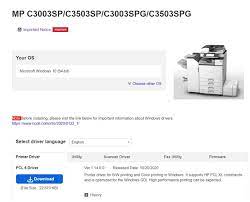 Driver versions vary by model: How To Download And Install Ricoh Mp C3003 Printer Drivers