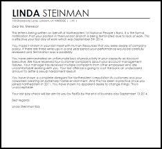 Termination Letter Example Due To Lack Of Work Letter Samples Templates